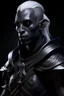 Placeholder: dnd character art of a drow. high resolution cgi, 4k, ears, dark-charcoal-gray skin, unreal engine 6, high detail, cinematic, male.