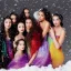 Placeholder: high resolution color photography with a 5 0 mm f / 2 2 lens of a group of beautiful young mixed race models in a snow storm, wearing elegant dresses, colorful glitter makeup, colorful hair, fine art photography, soft focus, steven meisel, 90s fashion photography, fashion photography, hugo comte, Kodak portra 4 0 0, 8 k, soft light, volumetric lighting, highly detailed