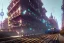 Placeholder: close up train+Elevated train+corner building+Italian colourful sea village +alphonse mucha, greg rutkowski,matte painting, cryengine, hyper detailed, felix kelly, fantasy art, seb mckinnon