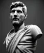 Placeholder: Simetric, roman sculpture, marble material, Lionel Messi model, migel angel style, God light, 4k resolution, intricate details, ornate details, soft lighting, unreal engine 5.