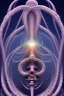 Placeholder: Spiritual being with Tentacles over human Head creating reality around, wrapping Spiral around Human, Psychedelic