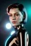 Placeholder: Ultra Realistic retro sci-fi scene, portrait, brunette woman, sweet Monica Belucci face, perfect iris, glow eyes, makeup. Alien Saturn background, Retro sci-fi style, helmet, tight latex coat, fog, rain, soft color, highly detailed, unreal engine 5, ray tracing, RTX, lumen lighting, ultra detail, volumetric lighting, 3d, finely drawn, high definition, high resolution.