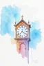 Placeholder: SKETCH WATERCOLOR PASTEL COLOURS - “The Timekeeper’s Clock”