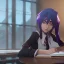 Placeholder: Anime girl studying in the classroom, unreal engine 5 --ar 2:1