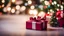 Placeholder: Christmas Gifts , side lighting, blurred background