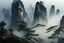 Placeholder: Mt huang shan at misty