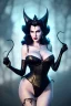 Placeholder: Lana Turner as evil queen in black leather, leather, busty, cleavage, angry, stern look. character design by cory loftis, fenghua zhong, ryohei hase, ismail inceoglu and ruan jia. unreal engine 5, artistic lighting, highly detailed, photorealistic, fantasy