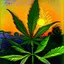 Placeholder: Cannabis plant at sunrise by Monet