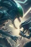 Placeholder: Alien fighting ,highly detailed, artstation, sharp focus,4k