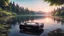 Placeholder: A serene landscape with a record player placed near a calm river or lake, featuring gentle ripples and soft lighting to evoke the pure and tranquil essence of lo-fi music. highly detailed eyes and lips, HDR, 8K, ultra detailed, High quality, anime, lo-fi style.