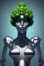 Placeholder: and the winner of the 'most hilarious punk robot' title is: a beautiful full frame portrait digital painting of futuristic broccolipunk robot, wide angle view, extreme close-up, macro lens, centered camera, titanium accents, intricate details, colorful, 8k, least ambient occlusion, volumetric lighting, volumetric clouds