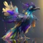 Placeholder: fluid ink bird creature,colorful feathers, unreal engine 5, 8k resolution, photorealistic, ultra detailed