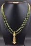 Placeholder: dark green velvet Necklace Mannequin Stand on a luxury table