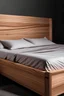 Placeholder: Headboard made of smooth light wood. Free standing. No grooves.