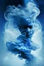 Placeholder: blue smoke in a shape of a person cloud air elemental humanoid