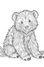 Placeholder: outline art for Sloth Bear Cub coloring pages with sitch, white background, Sketch style, full body, only use outline, toddlers style, clean line art, white background, no shadows and clear and well outlined.