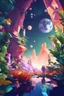 Placeholder: (((close midshot))), (((low poly art:2))), (astronaut), ultra detailed illustration of an environment on a dangerous:1.2 exotic planet with plants and wild (animals:1.5), (vast open world), astroneer inspired, highest quality, no lines, no outlines candid photography. by Lekrot