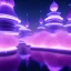 Placeholder: A very beautiful futuristic city, elegant, small crystal edifices, atmospheric, realistic, cinematic lighting, pink blue light, 8k, galactic atmosphere, flowers