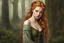 Placeholder: high quality digital art of a 20 year old, beautiful mediaeval seamstress, sexy and fit, long, light ginger tied-back hair that is streaked with grey, highly detailed facial features, sharp cheekbones. Her eyes are verdant with dark eyeliner. She wears a one shoulder dress which is knotted on the side. emaciated and tall, with pale skin, backlit, in the comic book style of Bill Sienkiewicz and Jean Giraud Moebius , dramatic natural lighting. She is sad, troubled by her visions.