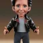 Placeholder: wide view young Fonz with black hair greaser figure doll 1975 (thumbs-up) (face) Forehead grin, fonzarelli, fonziE fonz