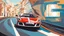 Placeholder: A sleek white shiny (((Bentley Porsche))), its contours and details perfectly captured in a (((cinematic view))), zipping along a winding road under a beautiful blue black night sky wallpaper