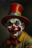 Placeholder: portrait of a clown by van go