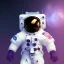 Placeholder: Astronaut, outer space, moon, stars, spaceship, beautiful, black, blue, purple, pink, masterpiece, expert, 8K, hyperrealism, sharp focus, cinematic lighting