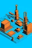 Placeholder: Create an image of negative externalities from the copper industry with a blue background