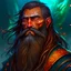 Placeholder: dnd, fantasy, wizard, portrait, face, close up, long beard, black hair, angular features, exotic features, long, slender