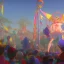 Placeholder: ringleader, Arthur Kulkov face shot, front, handsome, circus, male, Makoto Shinkai anime, Russian, lisa Frank fantasy, detailed matte painting, 8k resolution, Golden hour, interesting detailed storybook fantasy