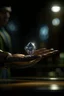 Placeholder: diamond levitating between a magicians hand, fine clothing, rockstar portrait, photo-realistic, shot on Hasselblad h6d-400c, zeiss prime lens, bokeh like f/0.8, tilt-shift lens 8k, high detail, smooth render, down-light, unreal engine 5, cinema 4d, HDR, dust effect,, smoke