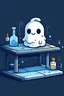 Placeholder: A cute ghost particle hiding ain a science lab