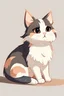Placeholder: simple art calico cat furry