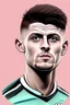 Placeholder: Aaron Cresswell English football player cartoon 2d