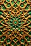 Placeholder: The digital illustration showcases intricate Islamic geometric 3D embossed patterns, with a mesmerizing blend of symmetry and depth. The main focus is a mesmerizing mosaic of interlocking shapes, rich in deep shades of gold and emerald. This stunning image, reminiscent of a finely crafted tapestry, captures the essence of traditional Islamic art with a modern twist. The meticulous details and vibrant colors make this artwork a true masterpiece, radiating a sense of elegance and sophistication.