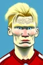 Placeholder: Erling Braut Holland Norwegian football player ,cartoon 2d