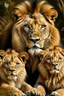 Placeholder: Generate an image of animal lion with his children