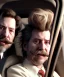 Placeholder: Ultra realistic back seat of limousine image, wide angle view, homeless men and woman, Wes Anderson style, feather color clothing, hair, many jelly beans, balls, smoke, smile, happy, extreme, soft color, highly detailed, unreal engine 5, ray tracing, RTX, lumen lighting, ultra detail, volumetric lighting, 3d, finely drawn, high definition, high resolution.