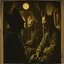 Placeholder: Daguerrotype close up some mysterious figures, odd background, Hieronymus Bosch Max Ernst ambient light, by Minicavio Quollati and Marlost Endgulp, Amano, Botticelli, Alphonse Mucha