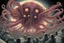 Placeholder: View into an event horizon in space with many enormous strange tentacled creatures with huge eyes and mouths flying around