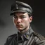 Placeholder: German ww2 young tank commander in grey uniform realistic digital art