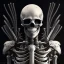 Placeholder: skeleton old warrior with blood flows down in hr giger style, steam punk, realistic, made in octane, cinematic, ultra-realistic, extremely detailed octane rendering, 8K, VRAY Super Real ar 2:3, dof photorealistic futuristic 50mm lens hard lighting dark gray tintype photograph, realistic lighting, sepia color