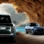 Placeholder: Cave with a Range Rover in space