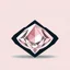 Placeholder: Create a logo for Deniz, a boutique of diamond-inspired dresses, Baby Pink