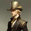 Placeholder: male, simple, blonde, top hat, warrior