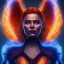 Placeholder: Dark Phoenix, X-Men , Jean Gray. hyperfantastic,hyperscifi,unreal engine.best colours,deep purple . fire theme .blue neon smoke.cinamatic,full cinematic lights.beautiful body details,beautiful face details,8k,