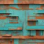Placeholder: mid century modern house, african patterns, textured turquoise,route 66 desert, corten steel , rusty, realistic, african textures,old, aged