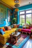 Placeholder: A vibrant house in the style of Bohemian with a view from the outside