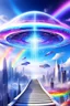 Placeholder: Ufos rainbow, futuriste ultra moderne,stairway to heaven,crystal very beautiful city