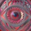 Placeholder: Optical Illusion, eye, pink orange red silver, circular Pattern render, HD, 3D , Unreal engine, solids, intricated details, vibrant colors, Unreal Engine, octane render, 8K